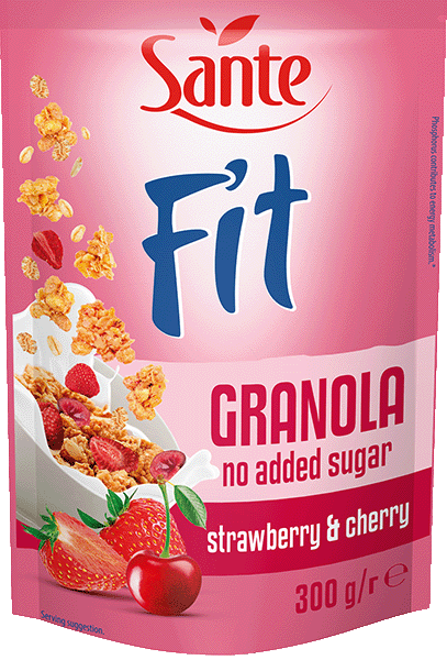 SANTE FIT Granola Raspberry Strawberry & Raspberry
